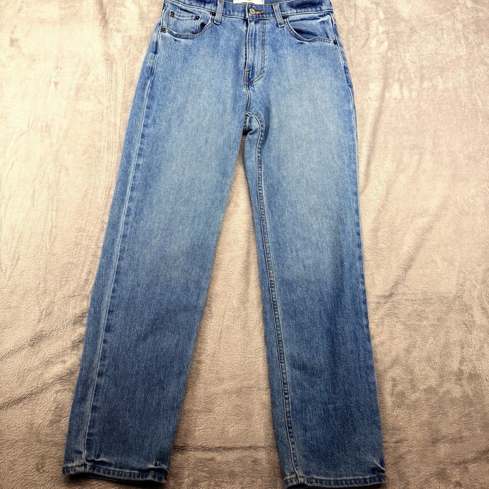 Hollister Jeans Mens 32x30 Loose Straight ‎ Blue Relaxed Zip up Comfort Casual
